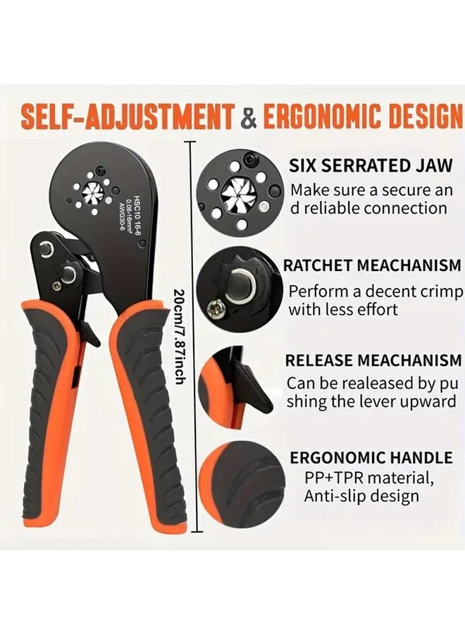 16 6 أداة كماشة العقص مجموعة لأدوات 0.08-16 مم² AWG30-5 وصلات الكابلات المعزولة بـ PVC - Image 4