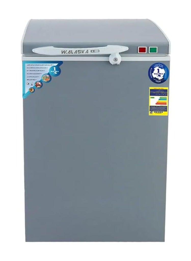 Alaska Chest Freezer, Defrost, 135 Liters,Silver-Ch140