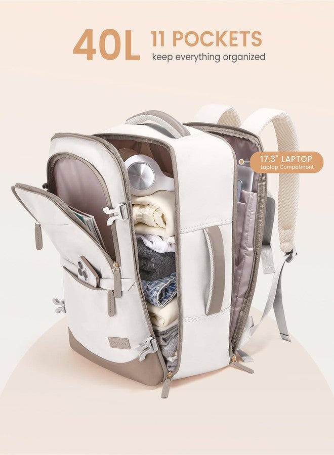 LOVEVOOK Travel Backpack For Women，4Pcs, Beige-dark Khaki, 18 Inch-4Pcs - Image 5