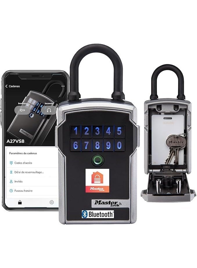 Master Lock Smart Key Safe with Bluetooth/Digital Code, External Key Storage Box with Lock, Model 5440EURD - Image 1
