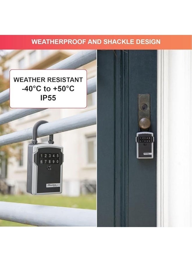 Master Lock Smart Key Safe with Bluetooth/Digital Code, External Key Storage Box with Lock, Model 5440EURD - Image 5