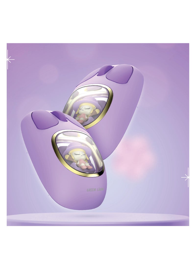 GREEN LION Moosh Wireless Mouse 1200 DPI / 3 Button Function / Connect 3 Devices / 10m Range- Purple  - Image 2