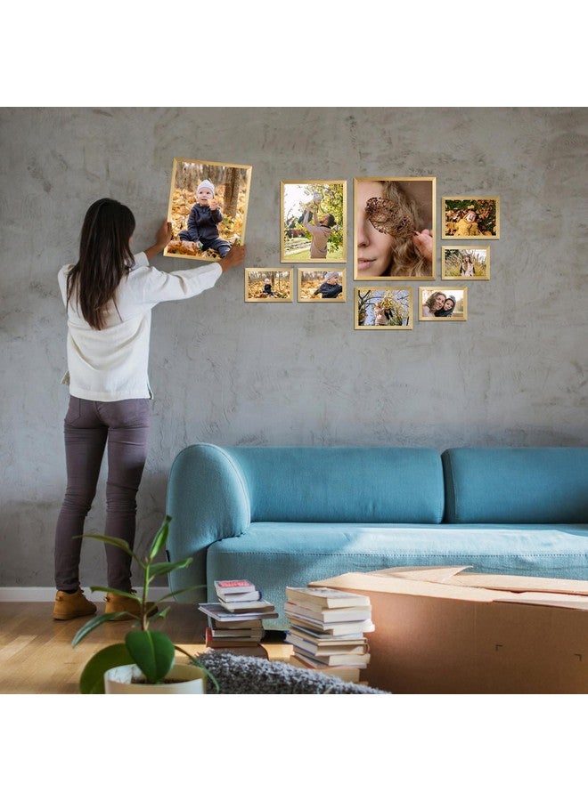 Giftgarden 16 Pack Gold Picture Frames for Multi Sizes Photos, Assorted Set Including Two 11x14, Two 8x10, Six 5x7, Six 4x6, Gallery Collage Frame for Wall or Tabletop Display - Image 4