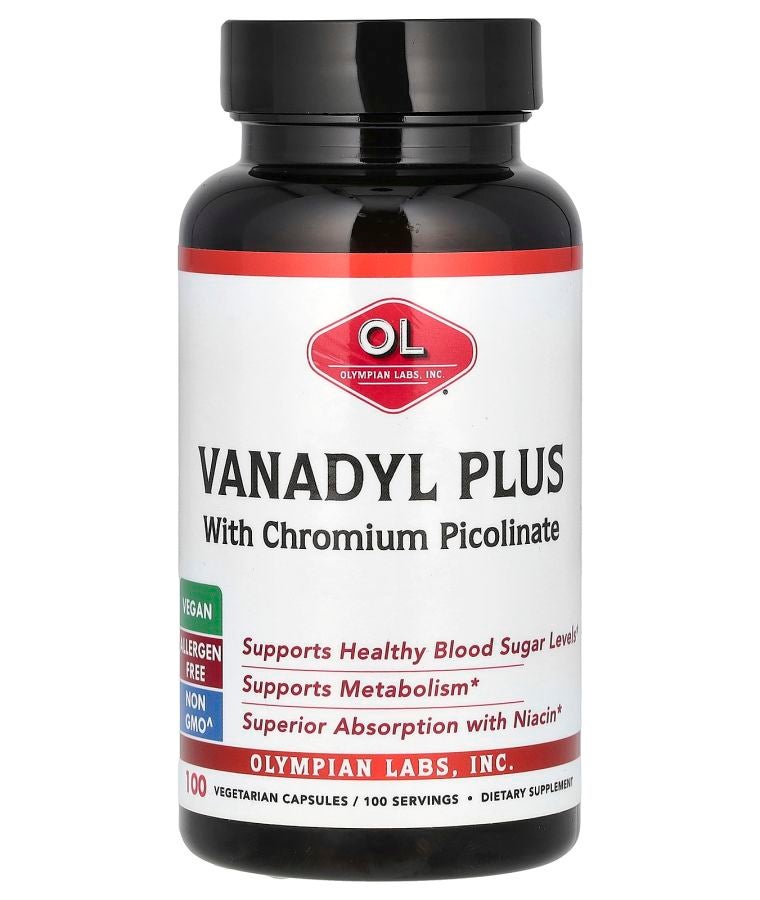 Olympian Labs Vanadyl Plus with Chromium Picolinate 100 Vegetarian Capsules