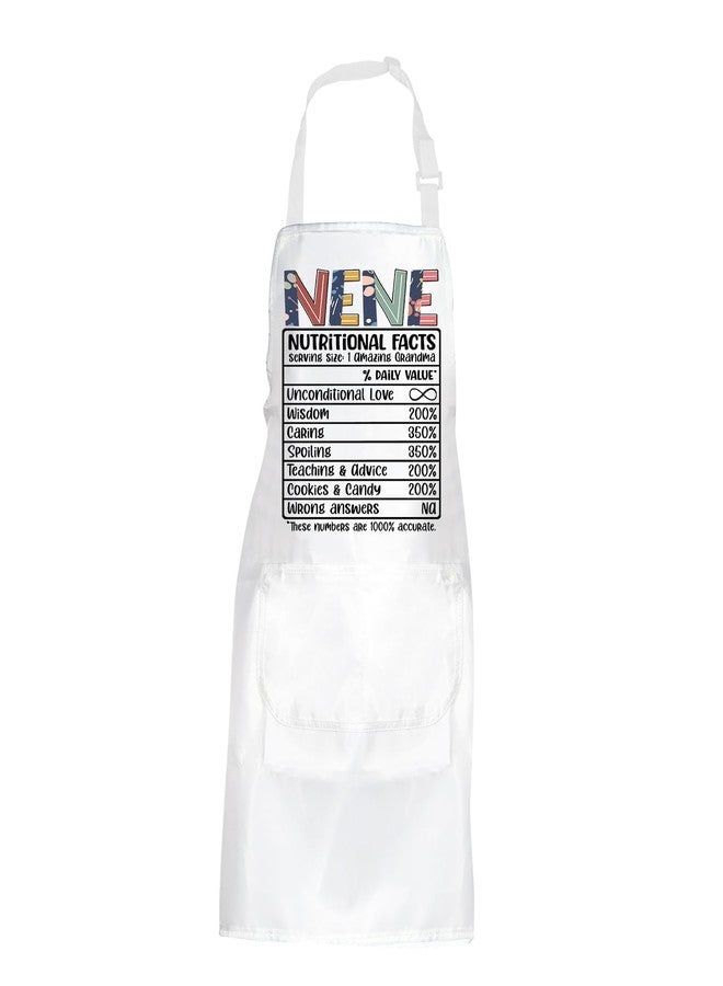 POFULL NeNe Gift Nene's Kitchen Apron Nene Birthday Gift Nene Nutrition Facts Gift (Nene Nutrition Apron) - Image 1