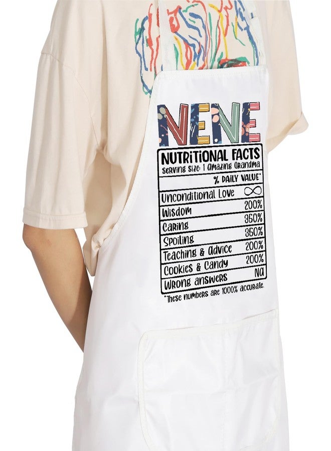 POFULL NeNe Gift Nene's Kitchen Apron Nene Birthday Gift Nene Nutrition Facts Gift (Nene Nutrition Apron) - Image 4