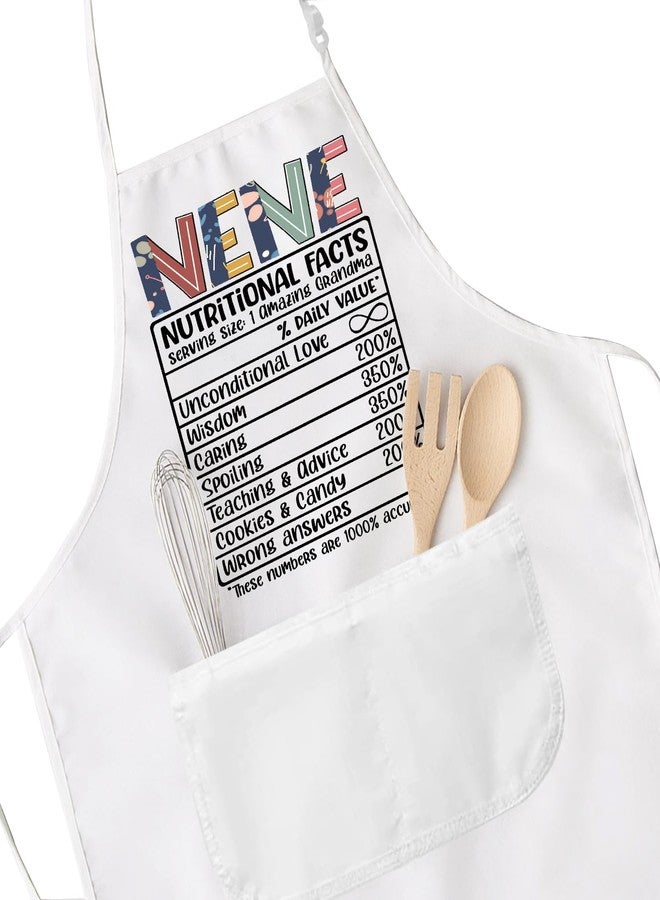 POFULL NeNe Gift Nene's Kitchen Apron Nene Birthday Gift Nene Nutrition Facts Gift (Nene Nutrition Apron) - Image 3