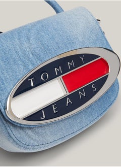 Tommy Hilfiger Plus Tommy Hilfiger Plus Origin Plaque Denim Crossover Bag  - Image 5