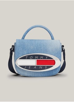 Tommy Hilfiger Plus Tommy Hilfiger Plus Origin Plaque Denim Crossover Bag  - Image 1
