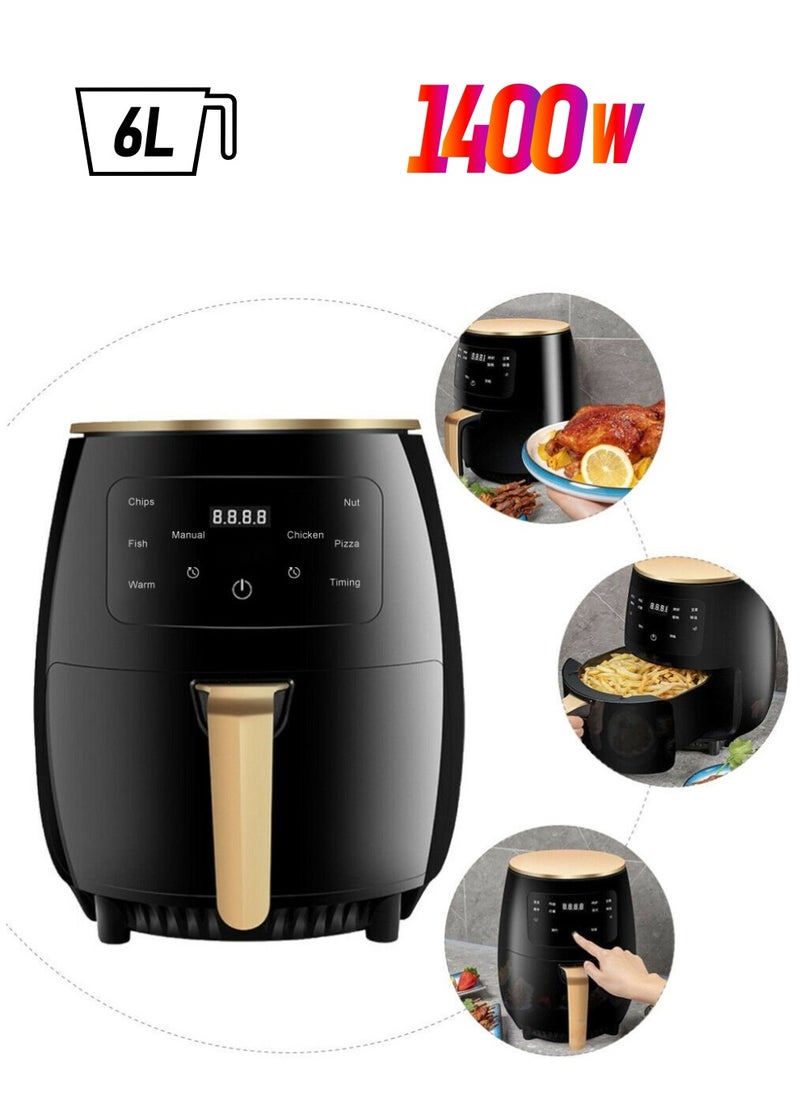 SILVER CREST Air Fryer Intellect Screen Contact Control Air Fryer Multi functional Oil-Free Healthy Air Fryer Intelligent Timing Temperature Resistant Air Fryer Electric  - Image 1