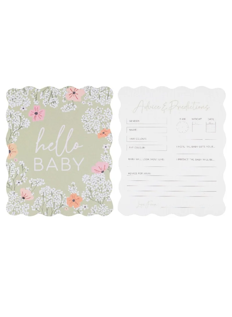 Ginger Ray Ginger Ray Floral Baby Advice Cards - Baby Shower Activity