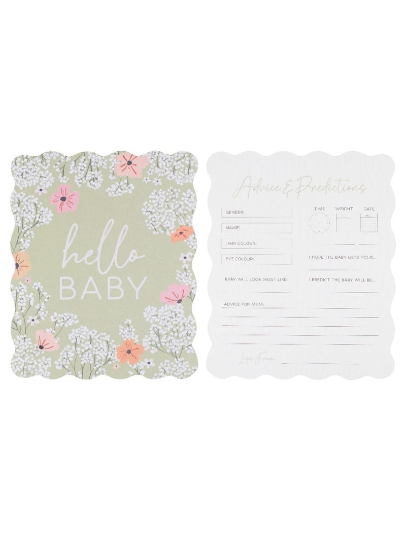 Ginger Ray Ginger Ray Floral Baby Advice Cards - Baby Shower Activity  - Image 2