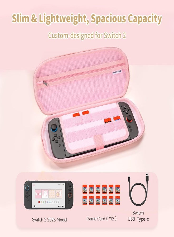 GeekShare حقيبة سفر GeekShare متوافقة مع جهاز Switch 2 (2025)، حقيبة تخزين صلبة مزودة بـ 12 فتحة لبطاقات الألعاب، حقيبة محمولة لجهاز Switch 2 وملحقات الألعاب - سلسلة Star Wings - Image 2
