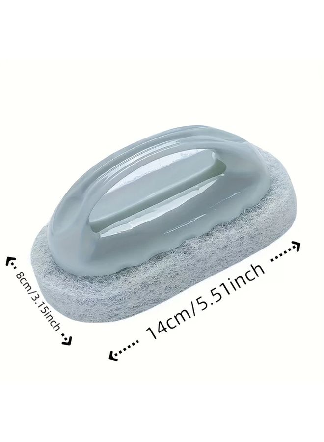Nordic Blue Long Handle Scrub Sponge For Bathtub Tile Kitchen Pool Dishwashing - Image 3