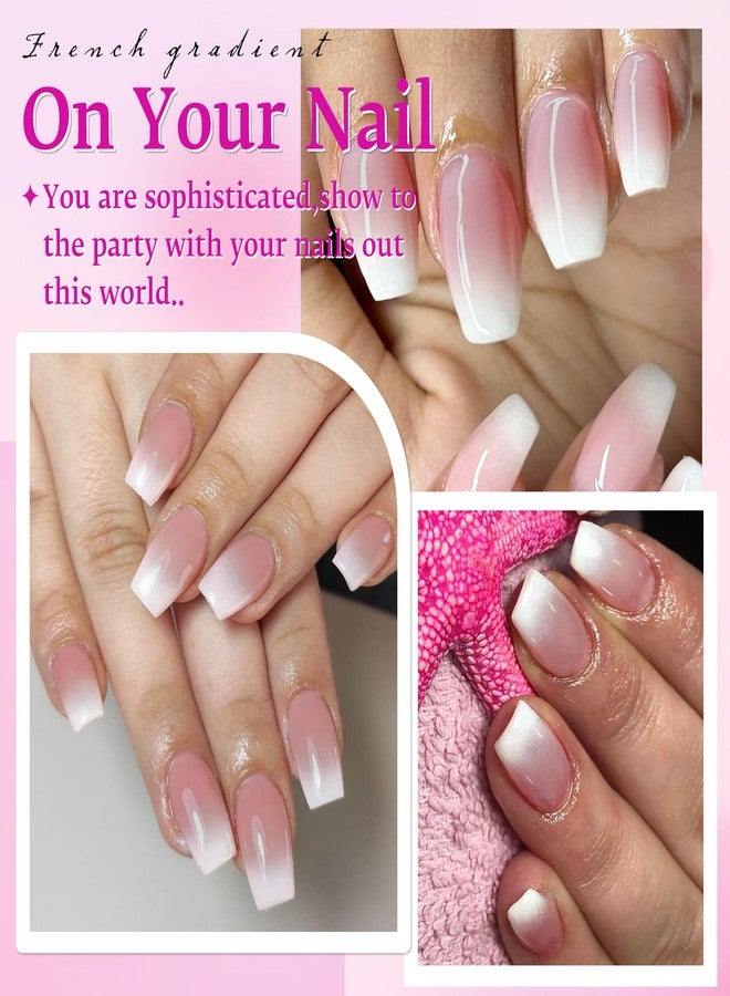 LuckForever 168pc Ombre Press on Nails Short Coffin Fake Nails with Adhesive Tabs, Ombre Nails Press ons Nail Coffin Glue on Nails Short Fake Nail Stick Full Cover Acrylic Nails Artificial Fingernail - Image 5
