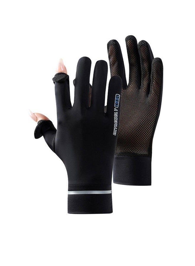 KUAZIVI Women's Sun Protection Quick Dry UV Sun Protection Anti Slip Driving Gloves - Image 2
