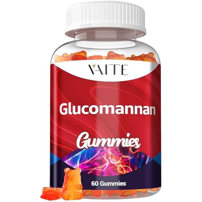 VAITE Glucomannan Gummies 2000mg – Amorphophallus Konjac Root Extract – Plant-Based Daily Fiber Support – Vegan Soluble Fiber Supplement – Gluten-Free, Soy-Free – 60 Gummies – Easy to Chew - Image 1