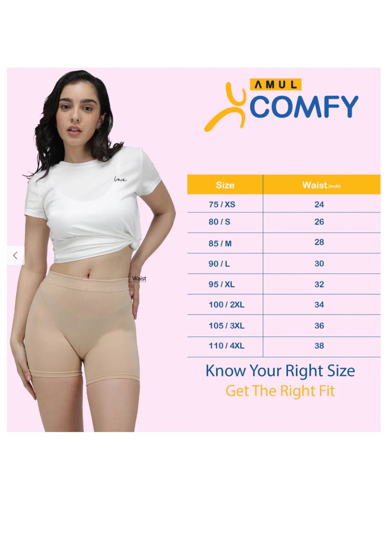 Amul comfy - Women's Cotton Skirt Shorts - Pack of 6 (Assorted Color) - Image 1