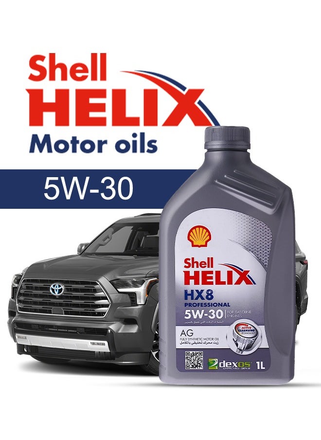 Shell Engine Oil – For TOYOTA Sequoia  2024 - 2008، 8 Liter، viscosity 5w30 Shell - With Engine Oil Filter - 2008 2009 2010 2011 2012 2013 2014 2015 2016 2017 2018 2019 2020 2021 2022 2023 2024 