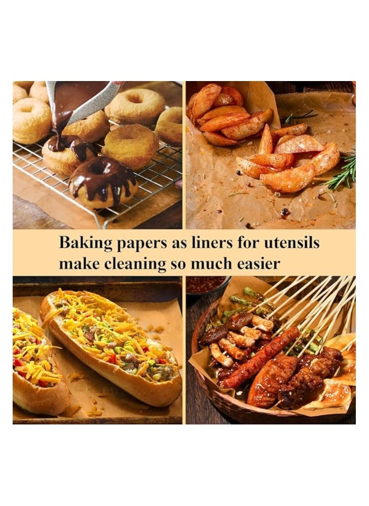 Generic 50pcs Unbleached Parchment Paper for Air Fryer Liners, 38x28cm, 19m Cost Pre-Cut Parchment Paper for Baking Sheet, Toaster Oven, Cookie Sheet, Baking Tray  - Image 2