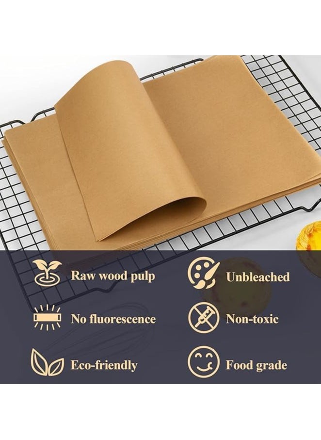 Generic 50pcs Unbleached Parchment Paper for Air Fryer Liners, 38x28cm, 19m Cost Pre-Cut Parchment Paper for Baking Sheet, Toaster Oven, Cookie Sheet, Baking Tray  - Image 4