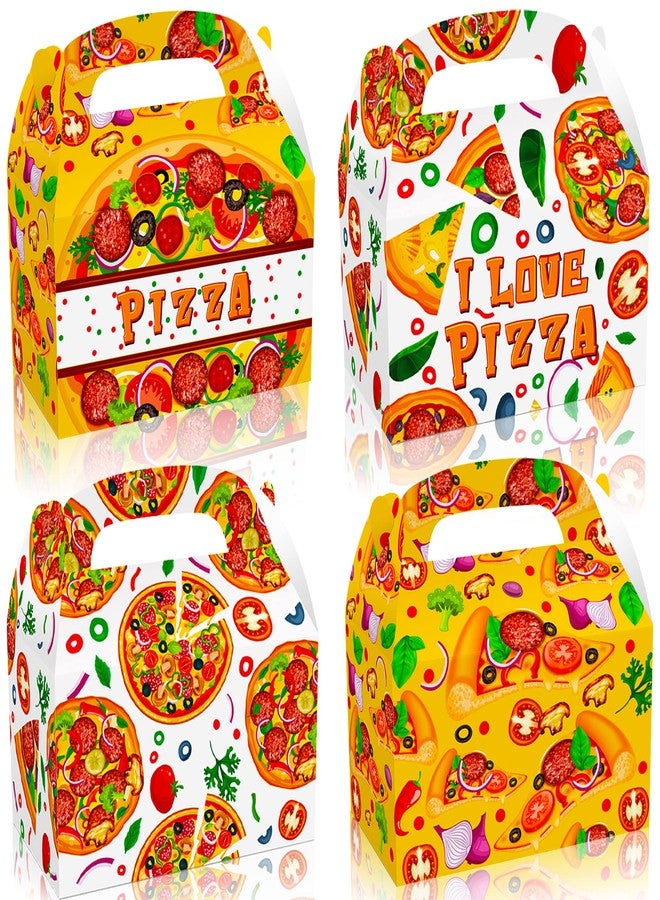Roaring Good Time 12 PCS Pizza Party Favor Boxes Pizza Goodie Treat Bags Pizza Themed Birthday Party Supplies Pizza Birthday Decorations Bags - Image 1