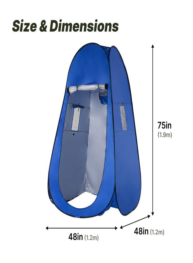 One Tattoo World Portable Pop-Up Privacy Changing Tent (Dark Blue) - Image 2