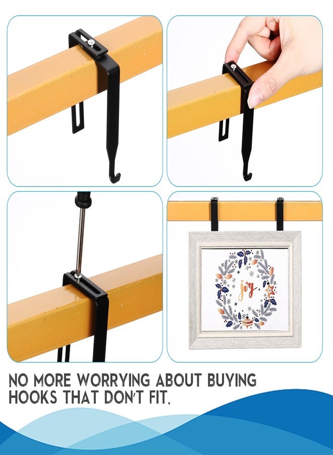 ليفيدي مجموعة خطافات تزيين المكاتب من LEIFIDE، 10 قطع، تتضمن 6 خطافات جدارية لألواح القماش و4 علاقات قابلة للتعديل تناسب مقاسات من 1 3/8 بوصة إلى 3 1/2 بوصة، مناسبة لتعليق اللوازم المكتبية والملابس والحقائب وإطارات الصور، باللون الأسود. - Image 5