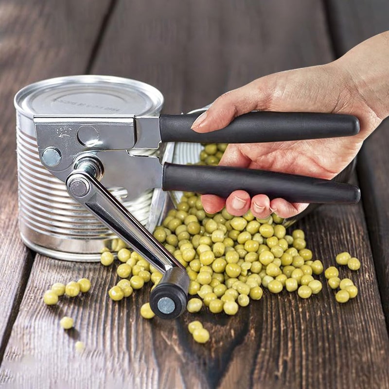 Nufr Crank Can Openers Manual Heavy Duty Commercial Can Opener With Rubber-Coated Long Handles - Image 5