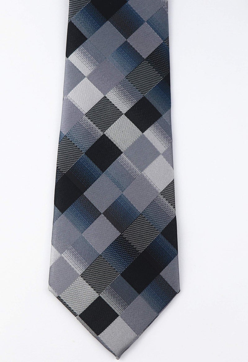 Ctskyte Men's Black Grey Ties Checks Luxury Unique Fancy Necktie Dad Father's Day Gifts - Image 5