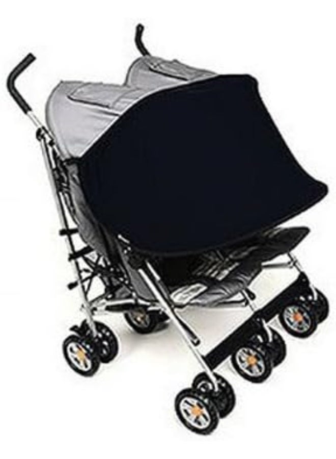 مانيتو Sun Shade for Twin Stroller Black MSST-35000B - Image 1
