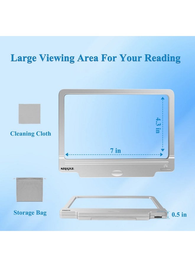 NZQXJXZ Magnifying Glass With Light, 36 Adjustable Led Lights Magnifying Glasses For Reading，Provide Full-Page Viewing Area For Close Work, Low Vision Person And Seniors  - Image 3