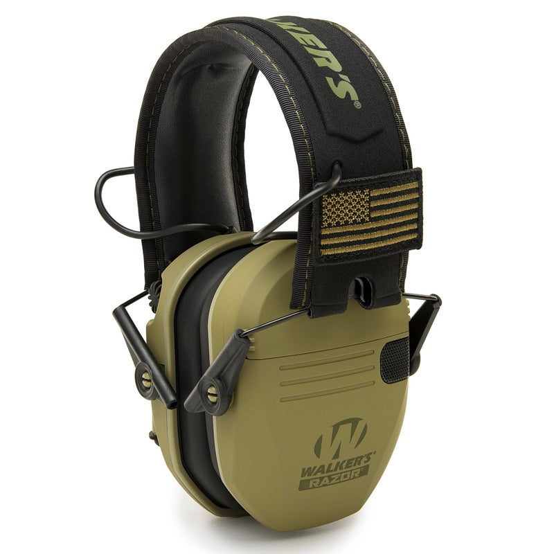 Walker's Razor Slim Patriot Series Muffs - Olive Drab Green - Image 1