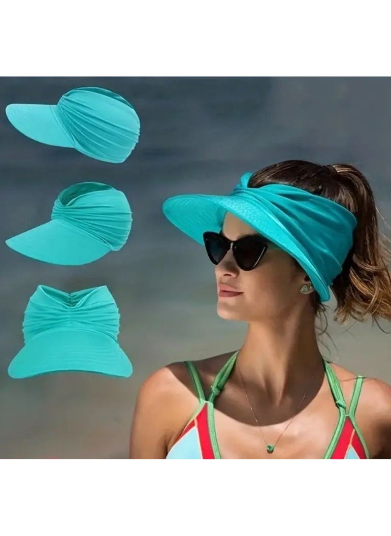 Goolsky Women's Sun Hat Visor - Sporty & Fashionable Fabric Cap, No Feathers, Hand Wash Only, Non-Electric Beachwear for Spring/Summer/Autumn  - Image 5