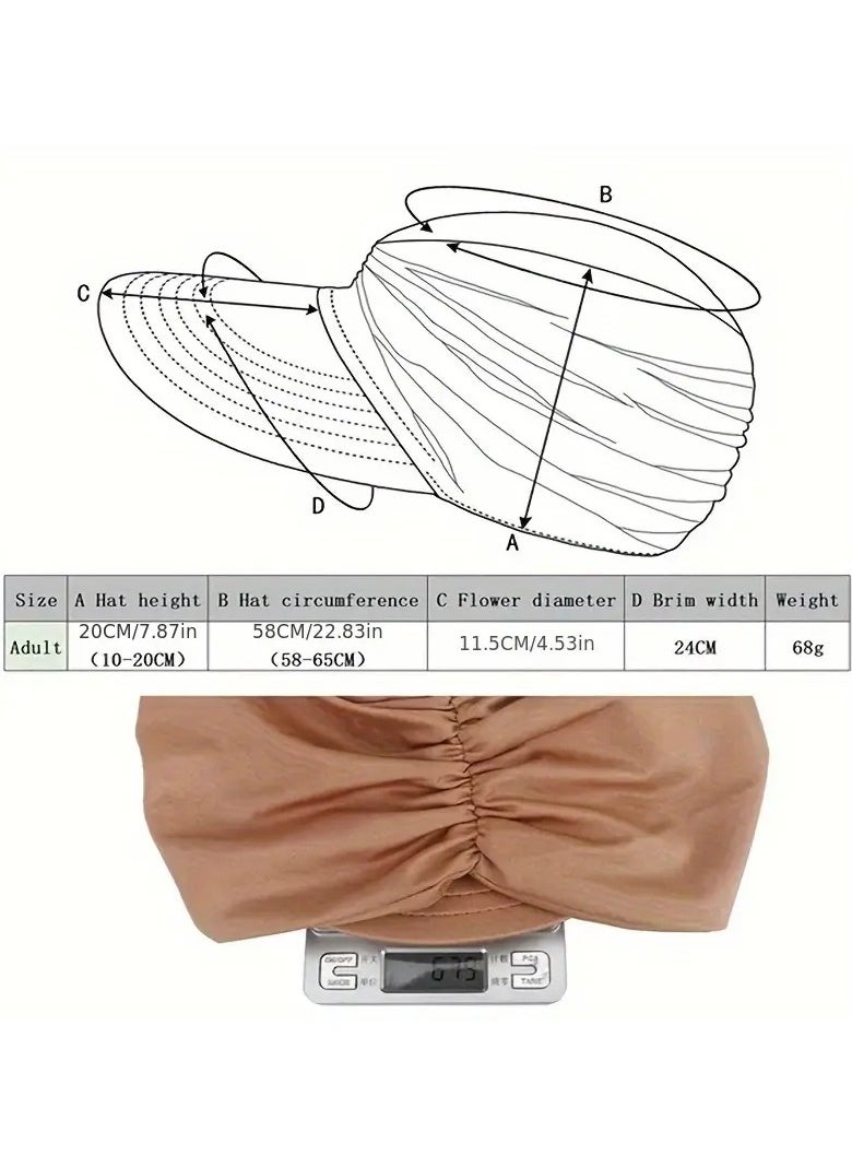 Goolsky Women's Sun Hat Visor - Sporty & Fashionable Fabric Cap, No Feathers, Hand Wash Only, Non-Electric Beachwear for Spring/Summer/Autumn  - Image 4