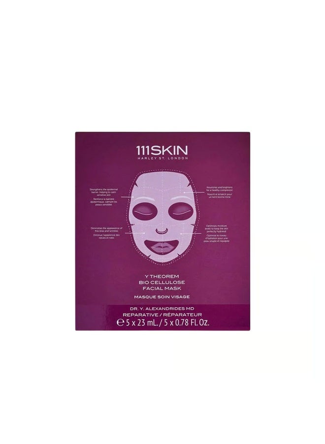 111سكن قناع الوجه 111Skin Y Theorem Bio Cellulose - علبة 5 قطع - Image 1