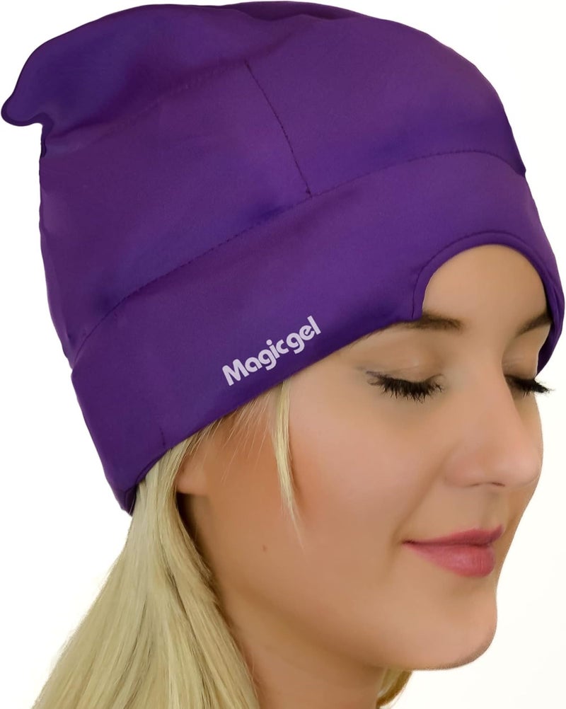 Magic Gel Migraine Ice Head Wrap FSA HSA Eligible Real Migraine Headache Relief The Original Headache Cap Cold Comfortable Dark Cool Endorsed by Physicians Loved by Thousands Purple
