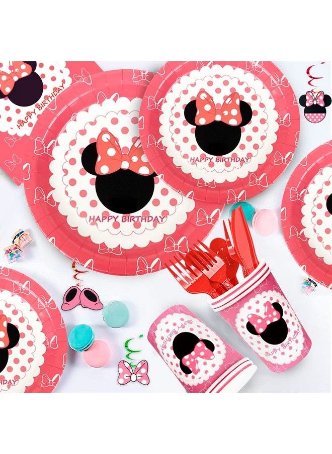 Generic - Minnie Mouse Party Supplies 2Nd Birthday126Pcs Minnie Mouse 2Nd Birthday Decorations&Tableware,Minnie Mouse Party Decor Balloons Banner Tablecloth Plates Cups Etc Minnie Mouse Birthday Party Supplies - Image 1