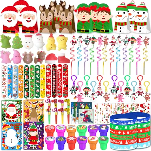 PLOUGVI 316Pcs Christmas Party Favors for Kids Xmas Birthday Party Supplies Decor Christmas Goodie Bag Stuffers Advent Calendar Pinata Fillers Classroom Rewards Prize Stocking Stuffers for Kids - Image 1