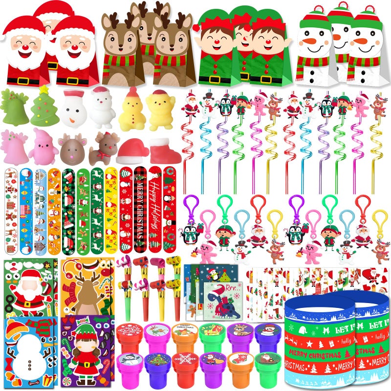 PLOUGVI 316Pcs Christmas Party Favors for Kids Xmas Birthday Party Supplies Decor Christmas Goodie Bag Stuffers Advent Calendar Pinata Fillers Classroom Rewards Prize Stocking Stuffers for Kids - Image 3