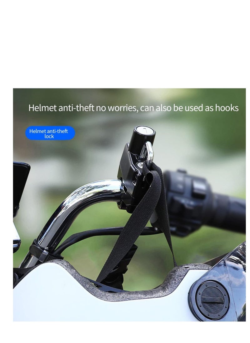 Generic - Motorcycle Helmet Lock Motorbike Safety Universal Parts Security with 2 Keys Set for Motorcycles Bicycles Electric Vehicles Black - Image 1