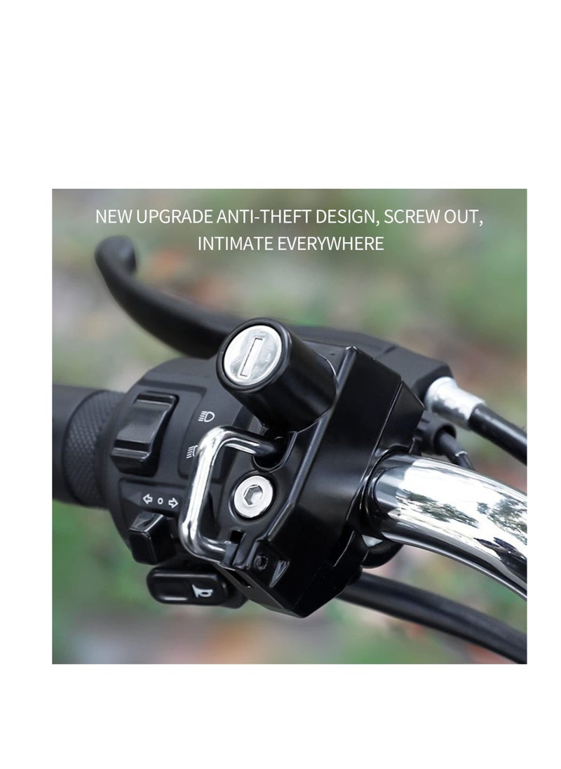 Generic - Motorcycle Helmet Lock Motorbike Safety Universal Parts Security with 2 Keys Set for Motorcycles Bicycles Electric Vehicles Black - Image 1