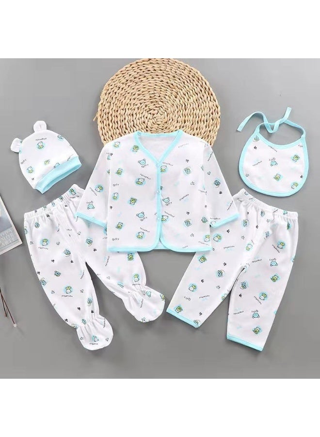 5-Piece Newborn Baby Clothing Set – 100% Cotton Essentials for Boys & Girls (0–3 Months) by Anami