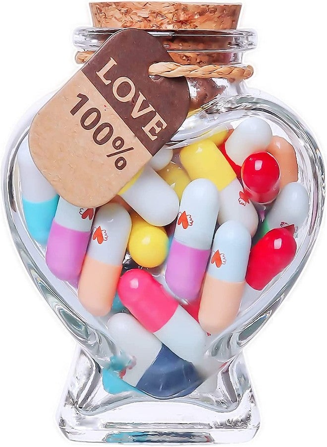 KBFUSHI Capsule Letters Message in a Bottle - Message Love Letter Gifts for Boyfriend Girlfriend - Pills for Valentine's Day, Birthday, Christmas Mother's Day. (Mixed Color 50PCS) - Image 1