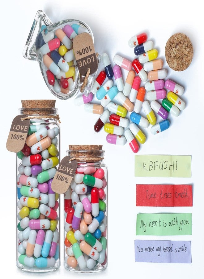 KBFUSHI Capsule Letters Message in a Bottle - Message Love Letter Gifts for Boyfriend Girlfriend - Pills for Valentine's Day, Birthday, Christmas Mother's Day. (Mixed Color 50PCS) - Image 2