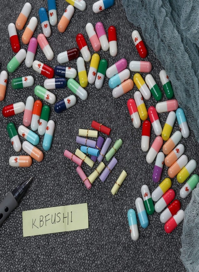 KBFUSHI Capsule Letters Message in a Bottle - Message Love Letter Gifts for Boyfriend Girlfriend - Pills for Valentine's Day, Birthday, Christmas Mother's Day. (Mixed Color 50PCS) - Image 3