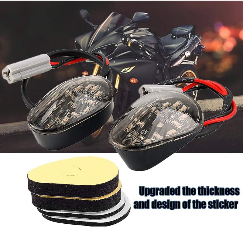HUSUKU 2 PCS Amber LED Turn Signal Indicator Light Lamp Flush Mount for Yamaha YZF R1 R6 R6S Smoked Lens - Image 4