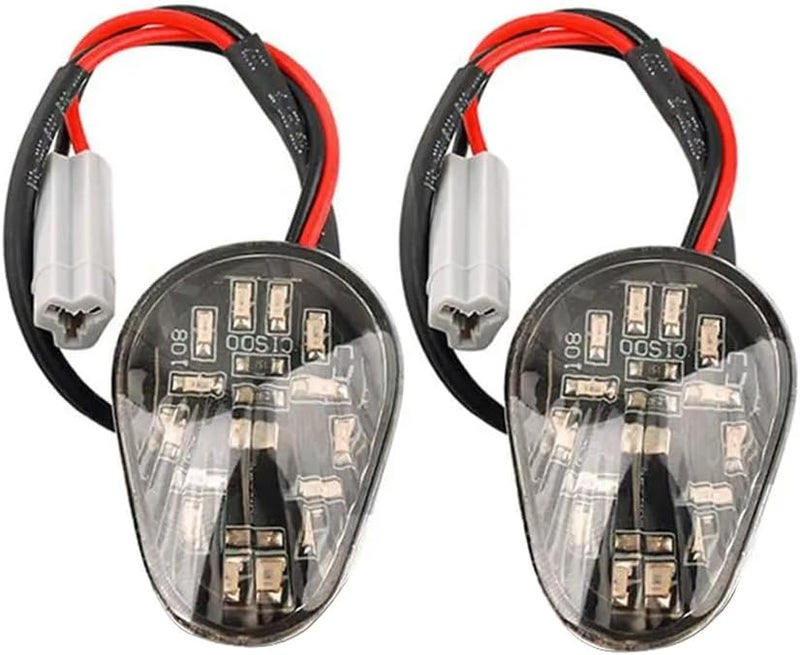 HUSUKU 2 PCS Amber LED Turn Signal Indicator Light Lamp Flush Mount for Yamaha YZF R1 R6 R6S Smoked Lens - Image 2