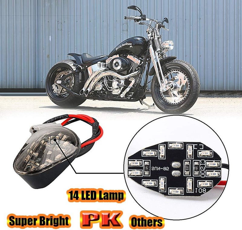 HUSUKU 2 PCS Amber LED Turn Signal Indicator Light Lamp Flush Mount for Yamaha YZF R1 R6 R6S Smoked Lens - Image 3