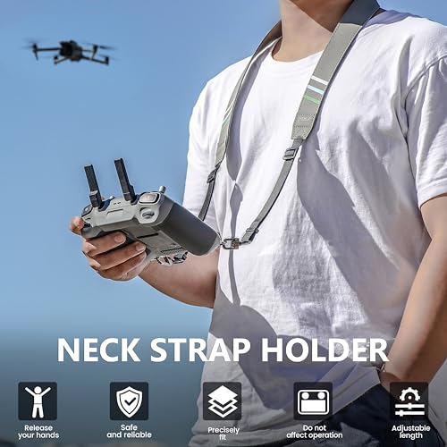 STARTRC Lanyard Neck Strap for DJI RC Controller, Adjustable for Mini 4 Pro/Air 3/Mini 3/Mavic 3 Remote Controller Accessories (Grey) - Image 2
